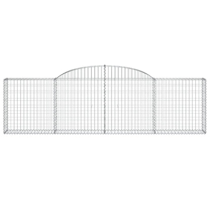 vidaXL Gabions avec arc surélevé 9 pcs 300x30x80/100 cm Fer galvanisé