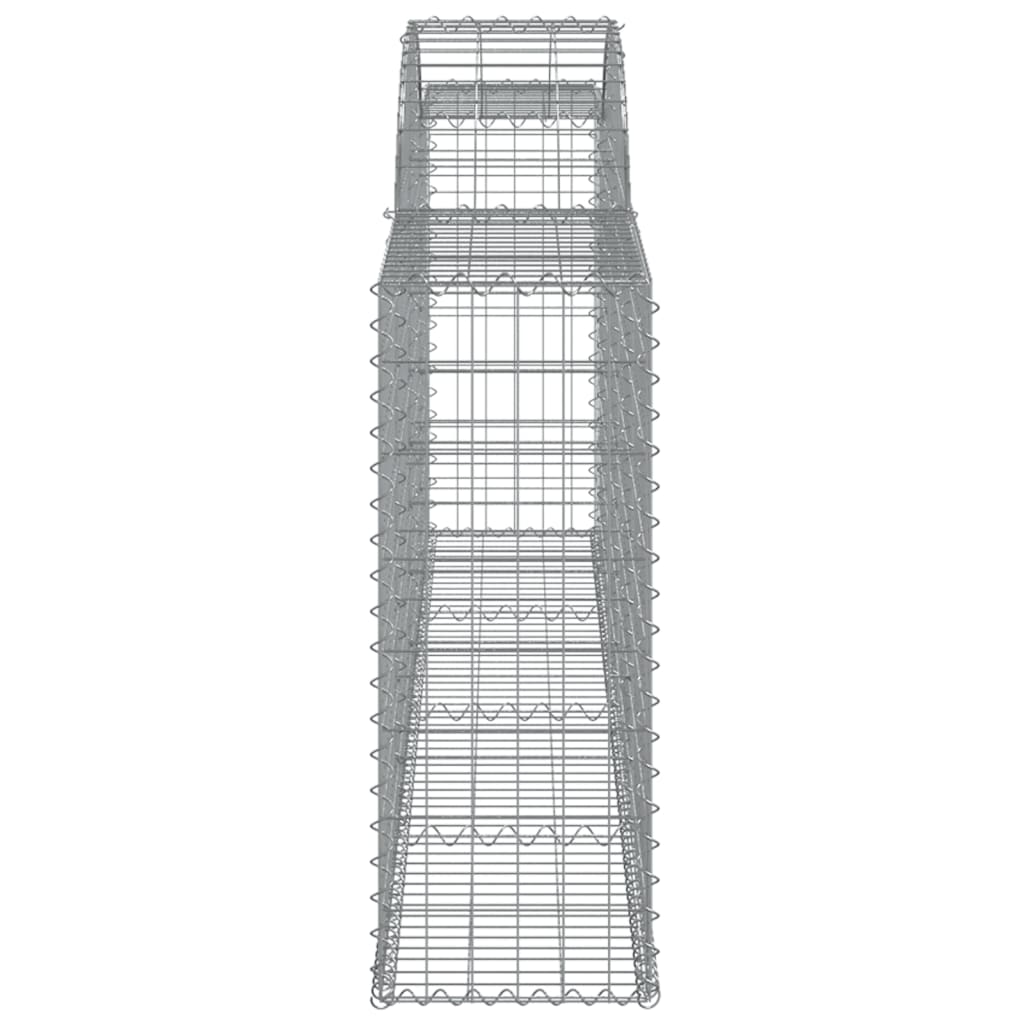 vidaXL Gabions avec arc surélevé 9 pcs 300x30x80/100 cm Fer galvanisé