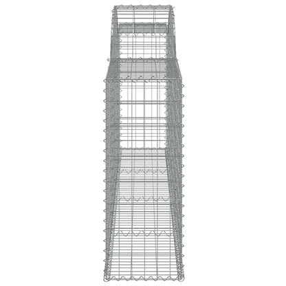 vidaXL Gabions avec arc surélevé 9 pcs 300x30x80/100 cm Fer galvanisé