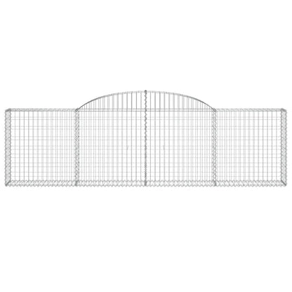 vidaXL Gabionen mit Hochbogen 12 Stk. 300x30x80/100cm Verzinktes Eisen
