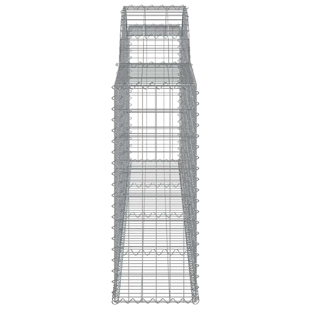vidaXL Gabionen mit Hochbogen 12 Stk. 300x30x80/100cm Verzinktes Eisen