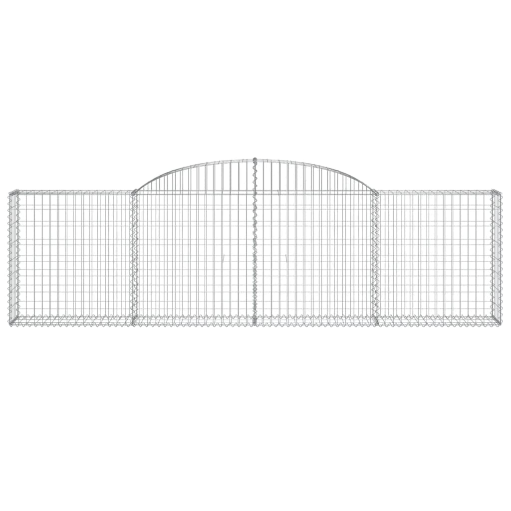 vidaXL Gabions avec arc surélevé 17 pcs 300x30x80/100cm Fer galvanisé