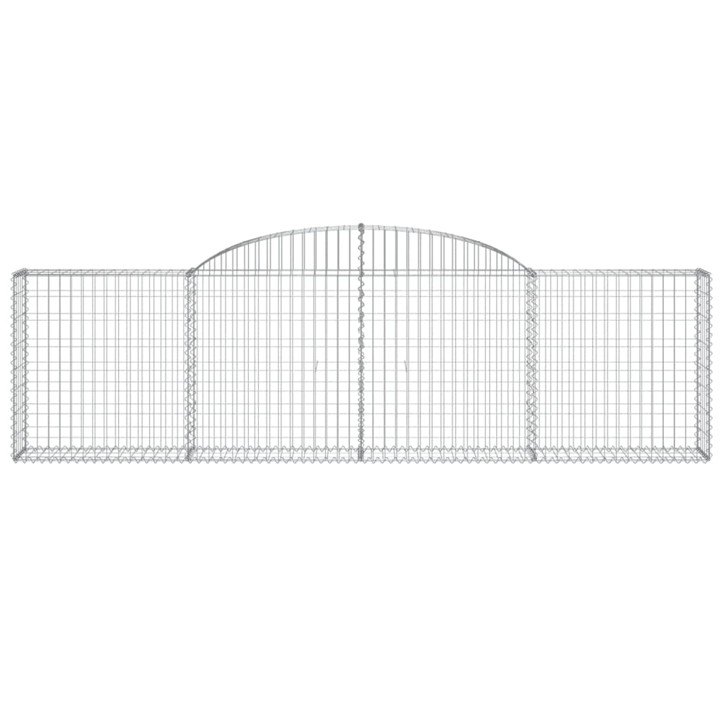 vidaXL Gabionen mit Hochbogen 20 Stk. 300x30x80/100cm Verzinktes Eisen