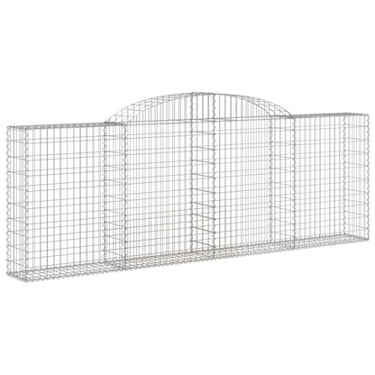 vidaXL Gabions avec arche 2 pcs 300x30x100/120 cm Fer galvanisé