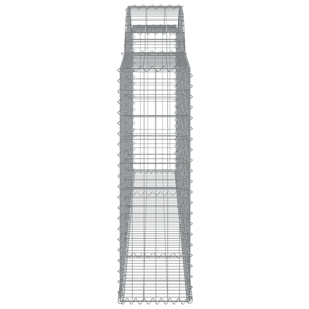 vidaXL Gabions avec arche 2 pcs 300x30x100/120 cm Fer galvanisé