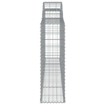 vidaXL Gabions avec arche 2 pcs 300x30x100/120 cm Fer galvanisé