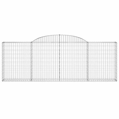 vidaXL Gabionen mit Hochbogen 8 Stk. 300x30x100/120cm Verzinktes Eisen