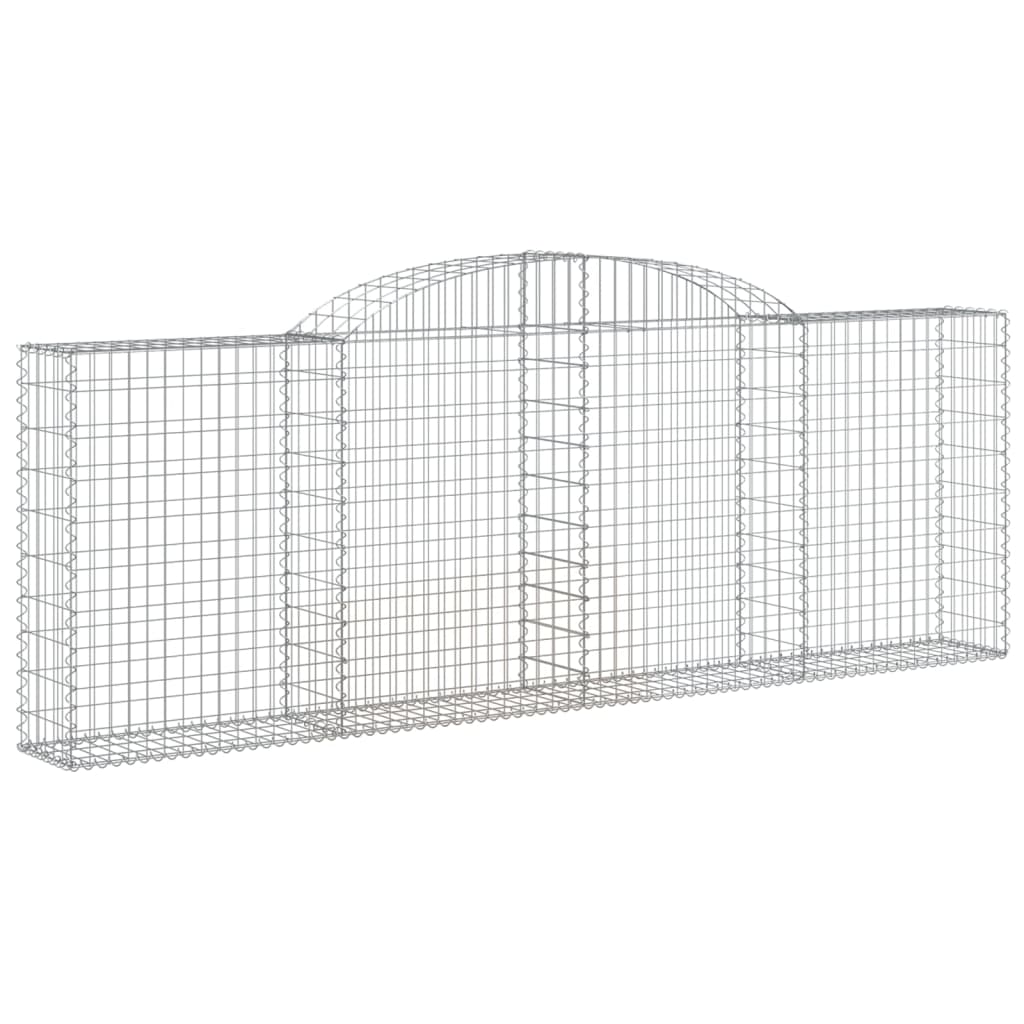 vidaXL Gabions à arc élevé 10 pcs 300x30x100/120cm Fer galvanisé