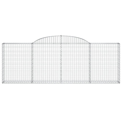 vidaXL Gabionen mit Hochbogen 11 Stk 300x30x100/120cm Verzinktes Eisen