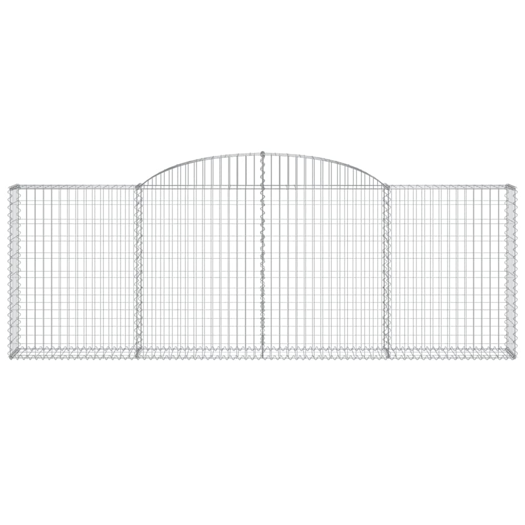 vidaXL Gabionen mit Hochbogen 20 Stk 300x30x100/120cm Verzinktes Eisen