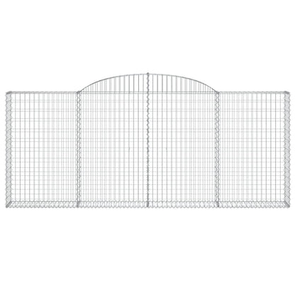 vidaXL Gabions avec arche haute 4 pcs 300x30x120/140cm Fer galvanisé