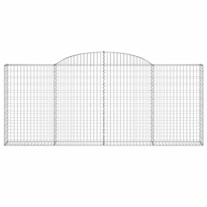 vidaXL Gabionen mit Hochbogen 5 Stk. 300x30x120/140cm Verzinktes Eisen