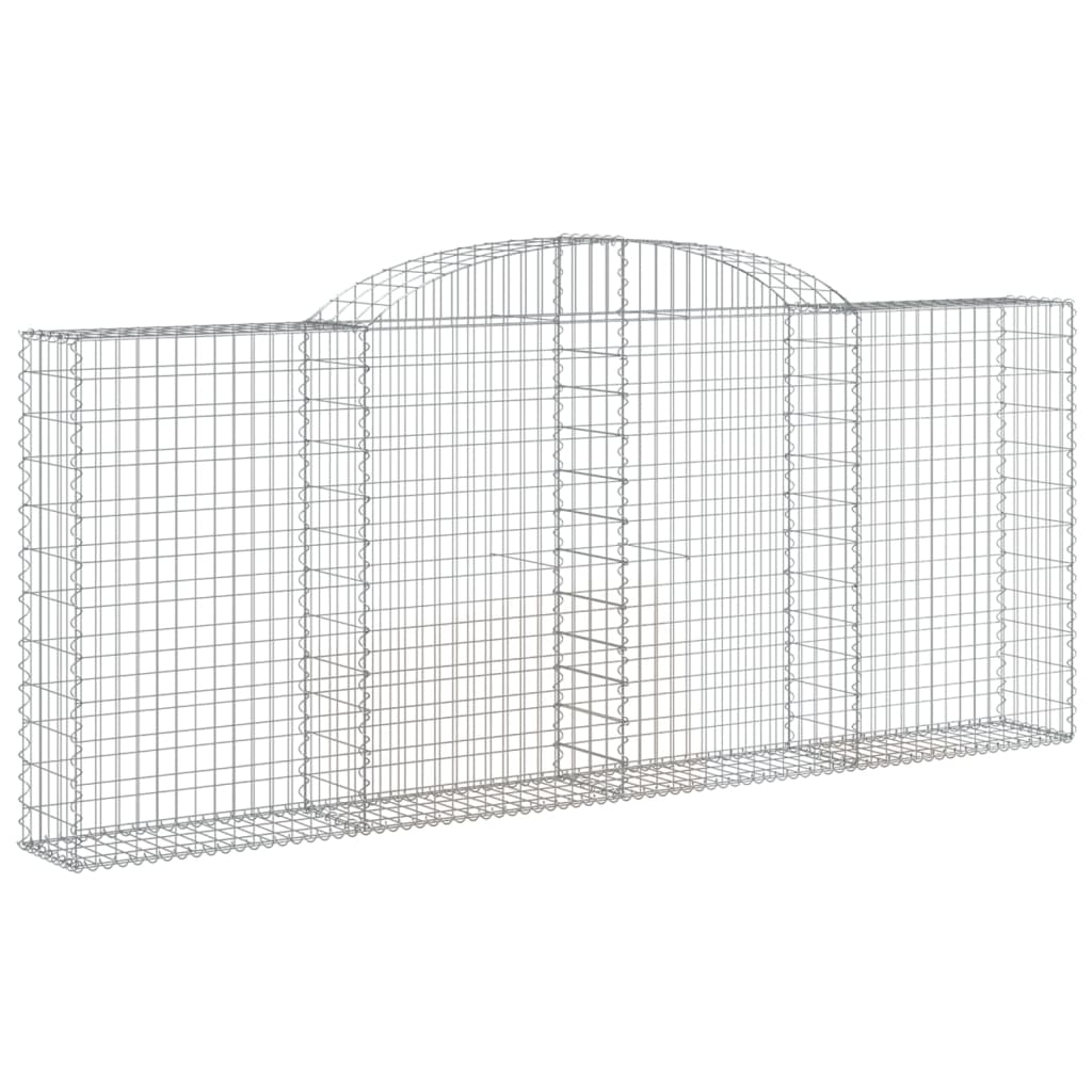 vidaXL Gabions avec arche 6 pcs 300x30x120/140 cm Fer galvanisé