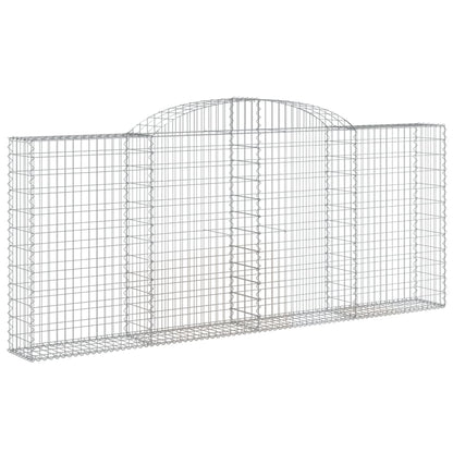 vidaXL Gabions avec arche 6 pcs 300x30x120/140 cm Fer galvanisé