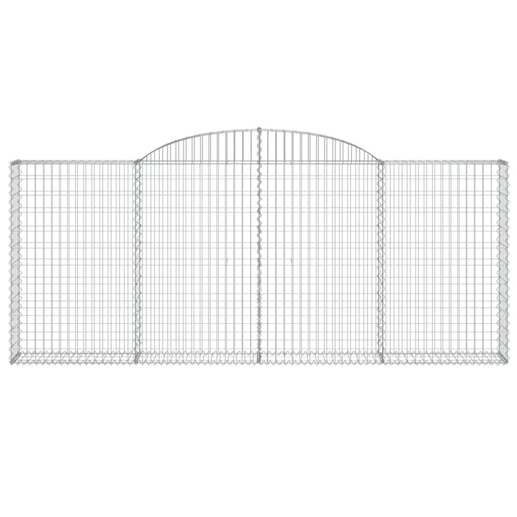 vidaXL Gabions avec arche 6 pcs 300x30x120/140 cm Fer galvanisé
