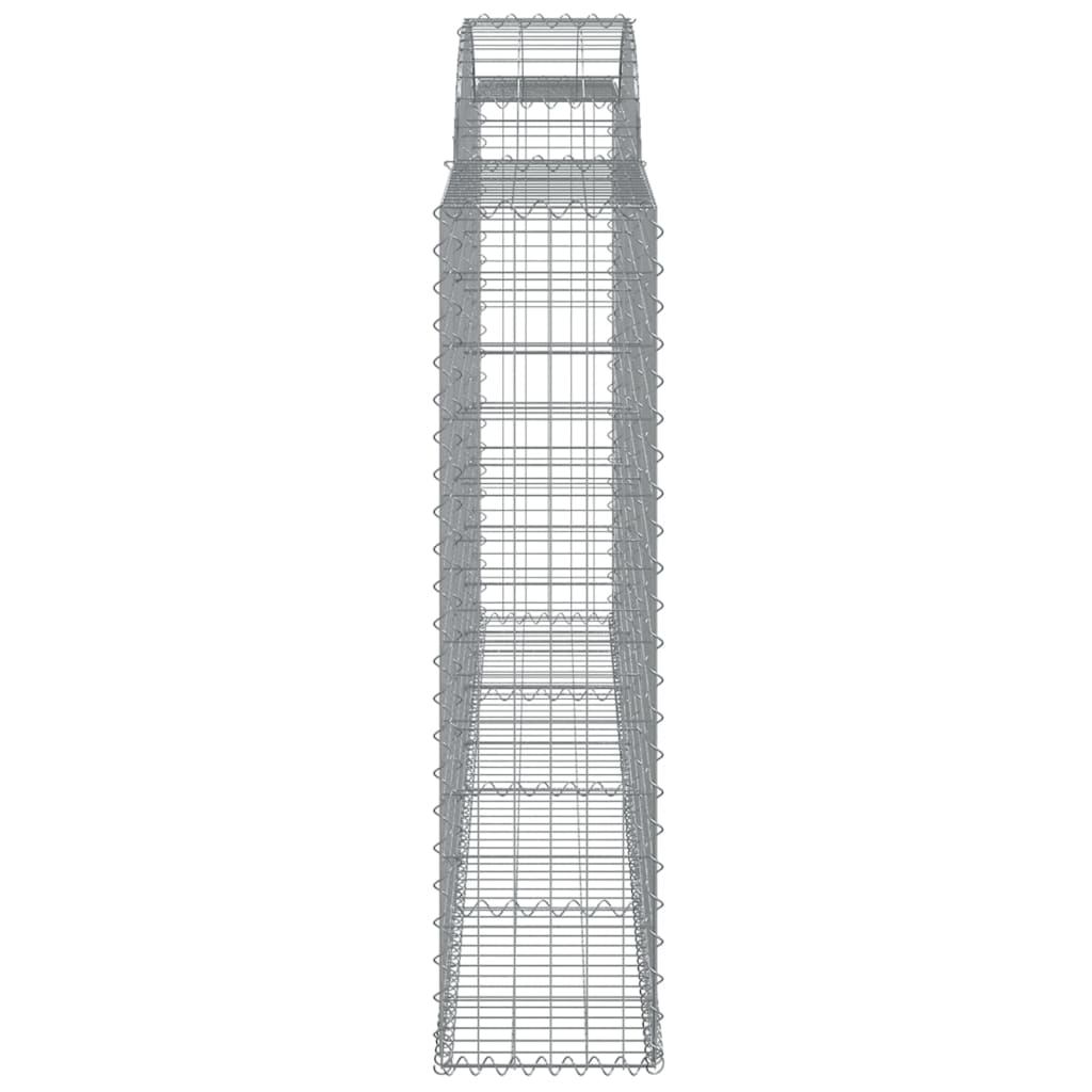 vidaXL Gabions avec arche 6 pcs 300x30x120/140 cm Fer galvanisé