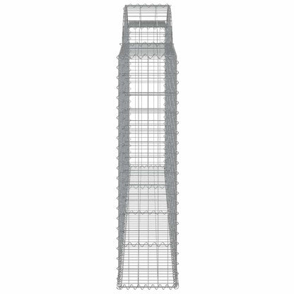 vidaXL Gabionen mit Hochbogen 9 Stk. 300x30x120/140cm Verzinktes Eisen