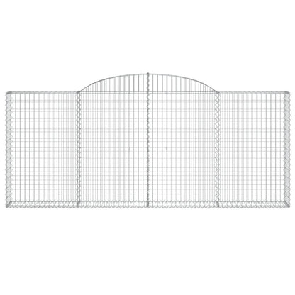 vidaXL Gabionen mit Hochbogen 10 Stk 300x30x120/140cm Verzinktes Eisen