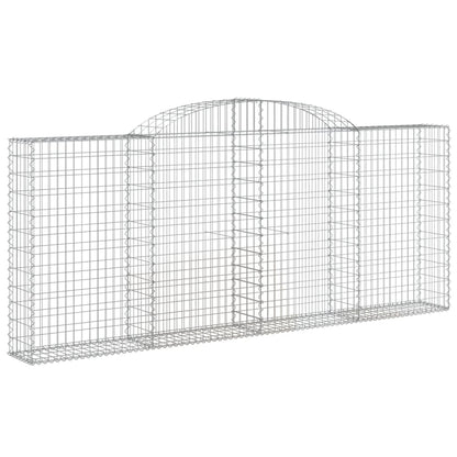 vidaXL Gabions avec arche 12 pcs 300x30x120/140 cm Fer galvanisé