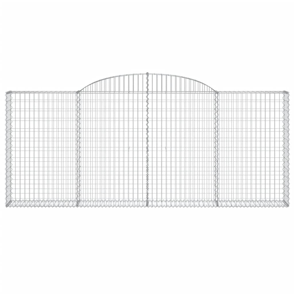 vidaXL Gabions avec arche 12 pcs 300x30x120/140 cm Fer galvanisé