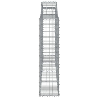 vidaXL Gabions avec arche 12 pcs 300x30x120/140 cm Fer galvanisé