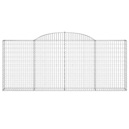 vidaXL Gabionen mit Hochbogen 20 Stk 300x30x120/140cm Verzinktes Eisen