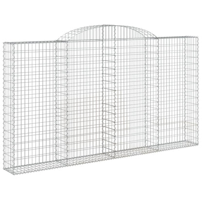 vidaXL Gabionen mit Hochbogen 5 Stk. 300x30x160/180cm Verzinktes Eisen