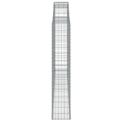 vidaXL Gabionen mit Hochbogen 5 Stk. 300x30x160/180cm Verzinktes Eisen