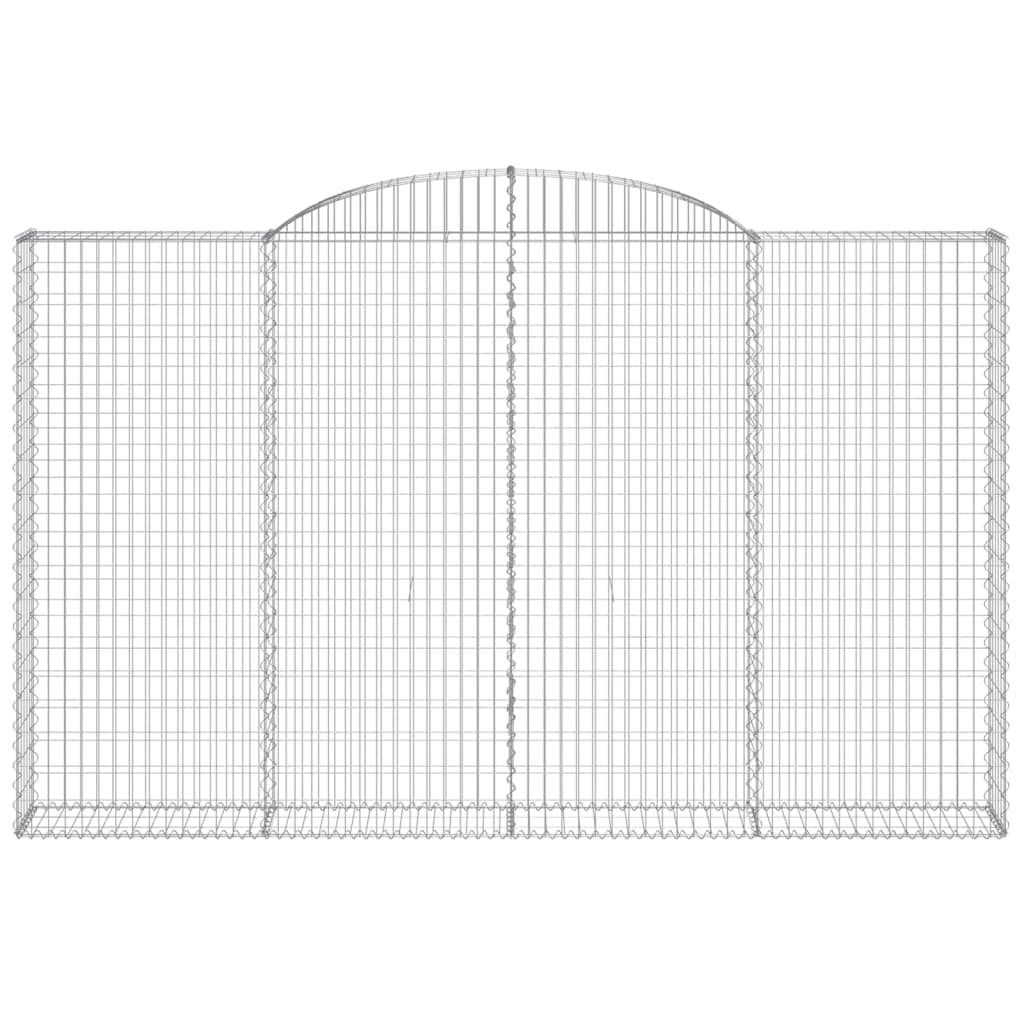 vidaXL Gabionen mit Hochbogen 5 Stk. 300x30x180/200cm Verzinktes Eisen