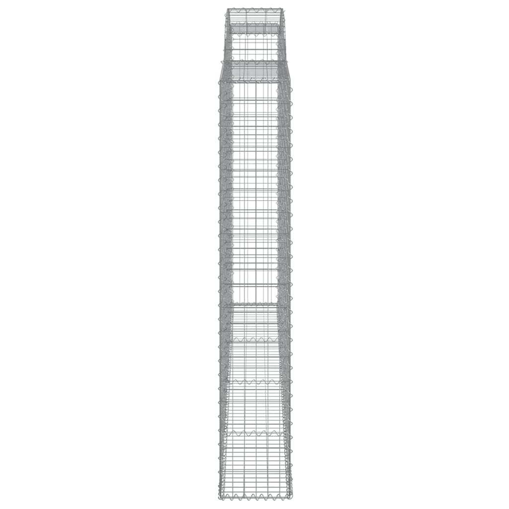 vidaXL Gabionen mit Hochbogen 7 Stk. 300x30x180/200cm Verzinktes Eisen