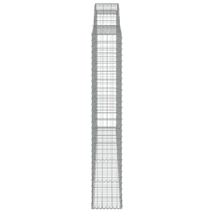 vidaXL Gabionen mit Hochbogen 9 Stk. 300x30x180/200cm Verzinktes Eisen
