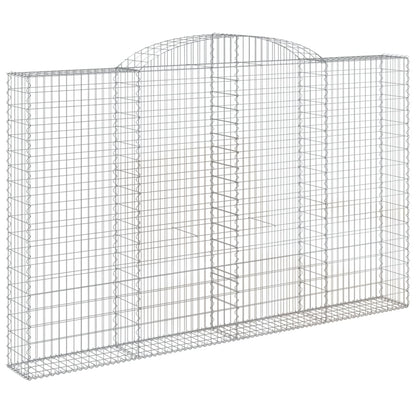 vidaXL Gabionen mit Hochbogen 10 Stk 300x30x180/200cm Verzinktes Eisen