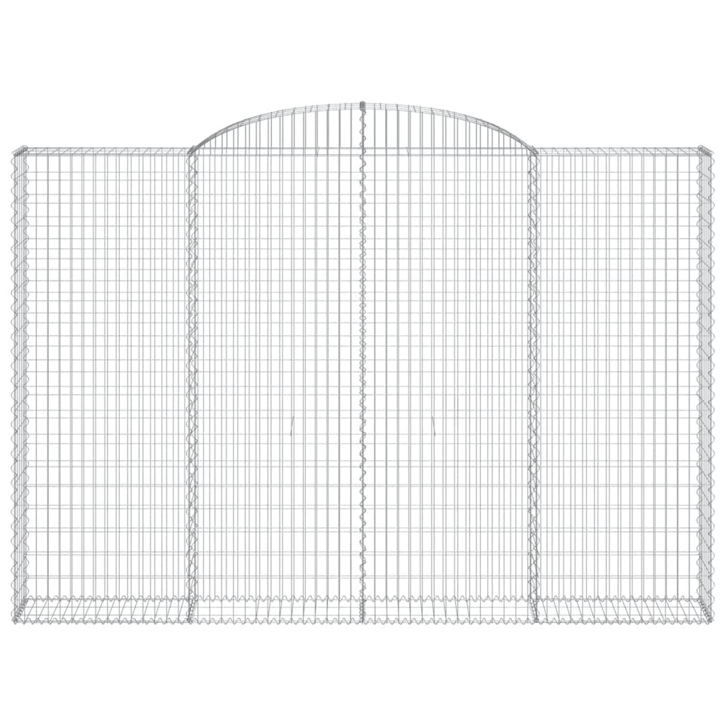 vidaXL Gabionen mit Hochbogen 5 Stk. 300x30x200/220cm Verzinktes Eisen