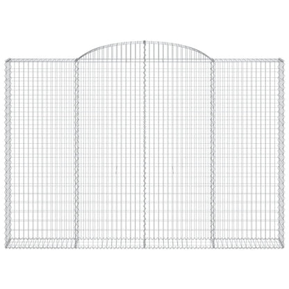 vidaXL Gabionen mit Hochbogen 5 Stk. 300x30x200/220cm Verzinktes Eisen