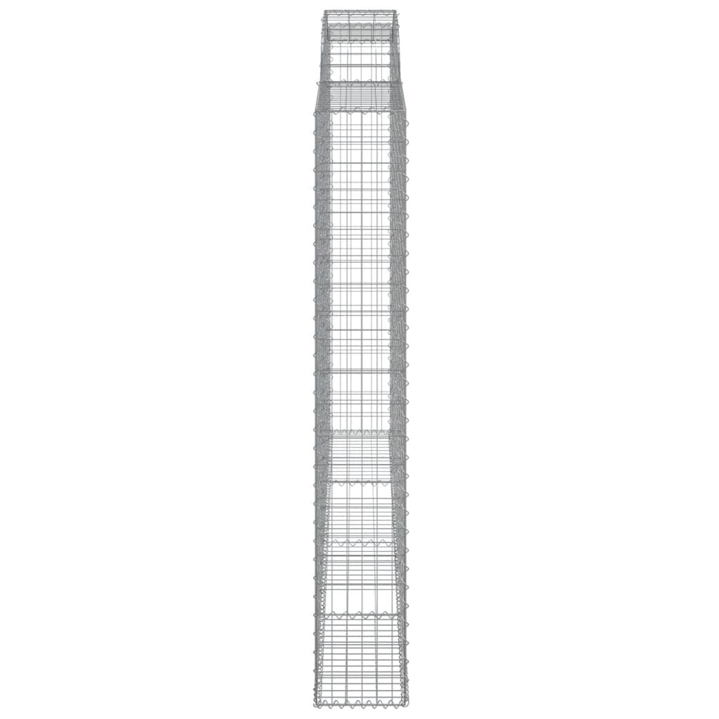 vidaXL Gabionen mit Hochbogen 5 Stk. 300x30x200/220cm Verzinktes Eisen