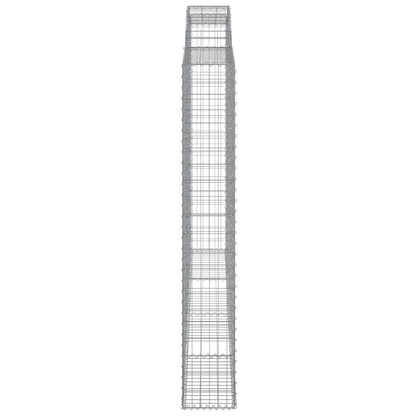 vidaXL Gabionen mit Hochbogen 5 Stk. 300x30x200/220cm Verzinktes Eisen