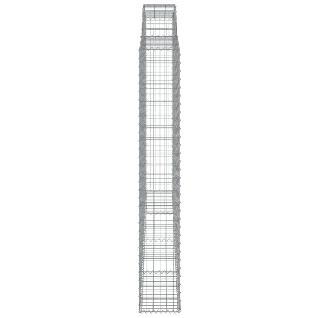 vidaXL Gabionen mit Hochbogen 8 Stk. 300x30x200/220cm Verzinktes Eisen