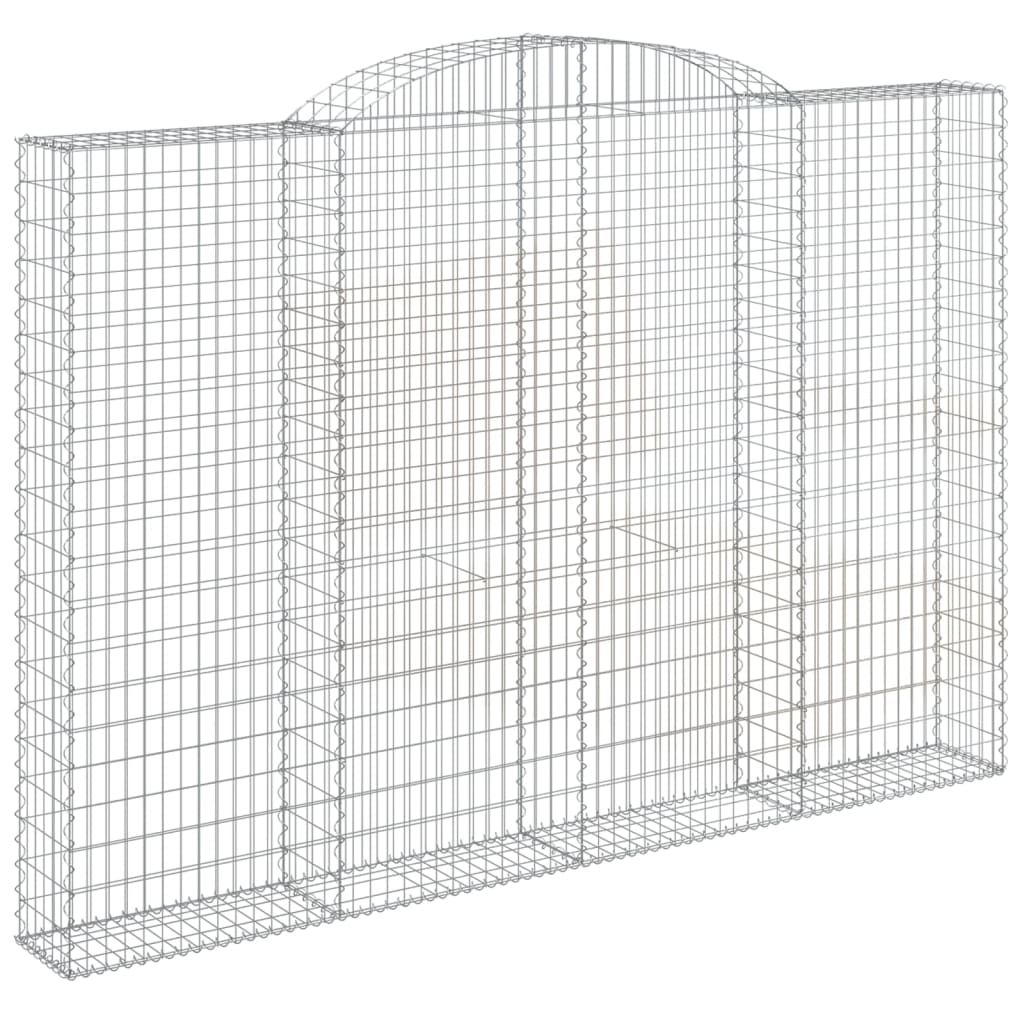 vidaXL Gabionen mit Hochbogen 9 Stk. 300x30x200/220cm Verzinktes Eisen