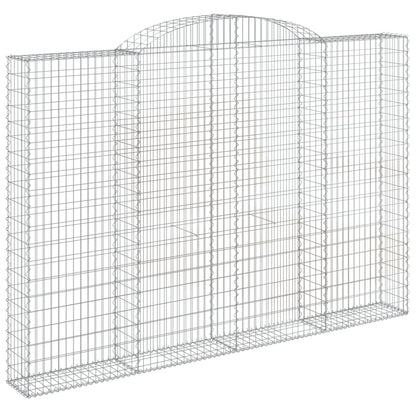 vidaXL Gabionen mit Hochbogen 9 Stk. 300x30x200/220cm Verzinktes Eisen