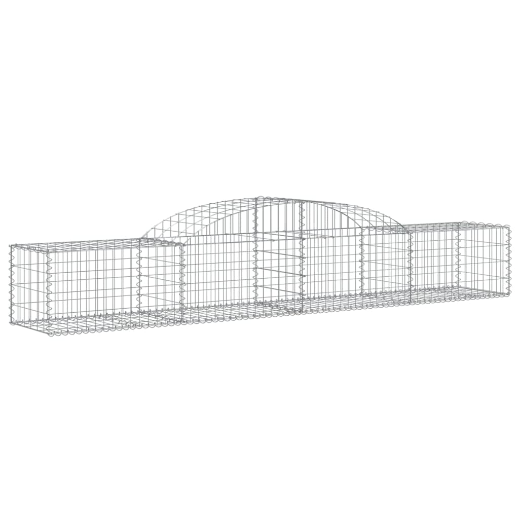 vidaXL Gabionen mit Hochbogen 5 Stk. 300x50x40/60 cm Verzinktes Eisen