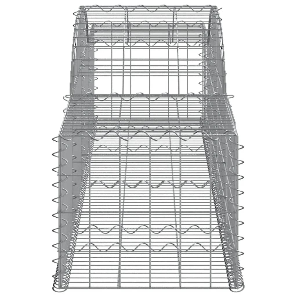 vidaXL Gabionen mit Hochbogen 5 Stk. 300x50x40/60 cm Verzinktes Eisen