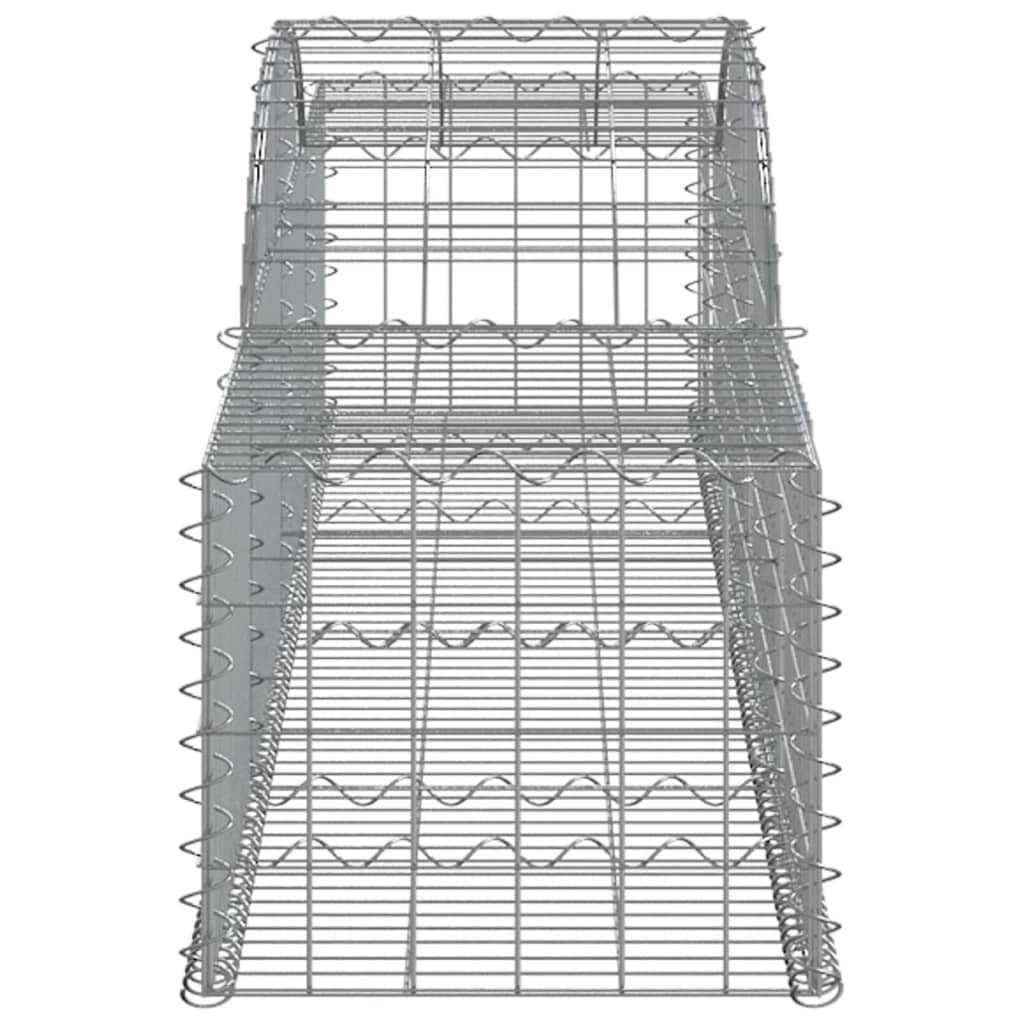 vidaXL Gabionen mit Hochbogen 6 Stk. 300x50x40/60 cm Verzinktes Eisen