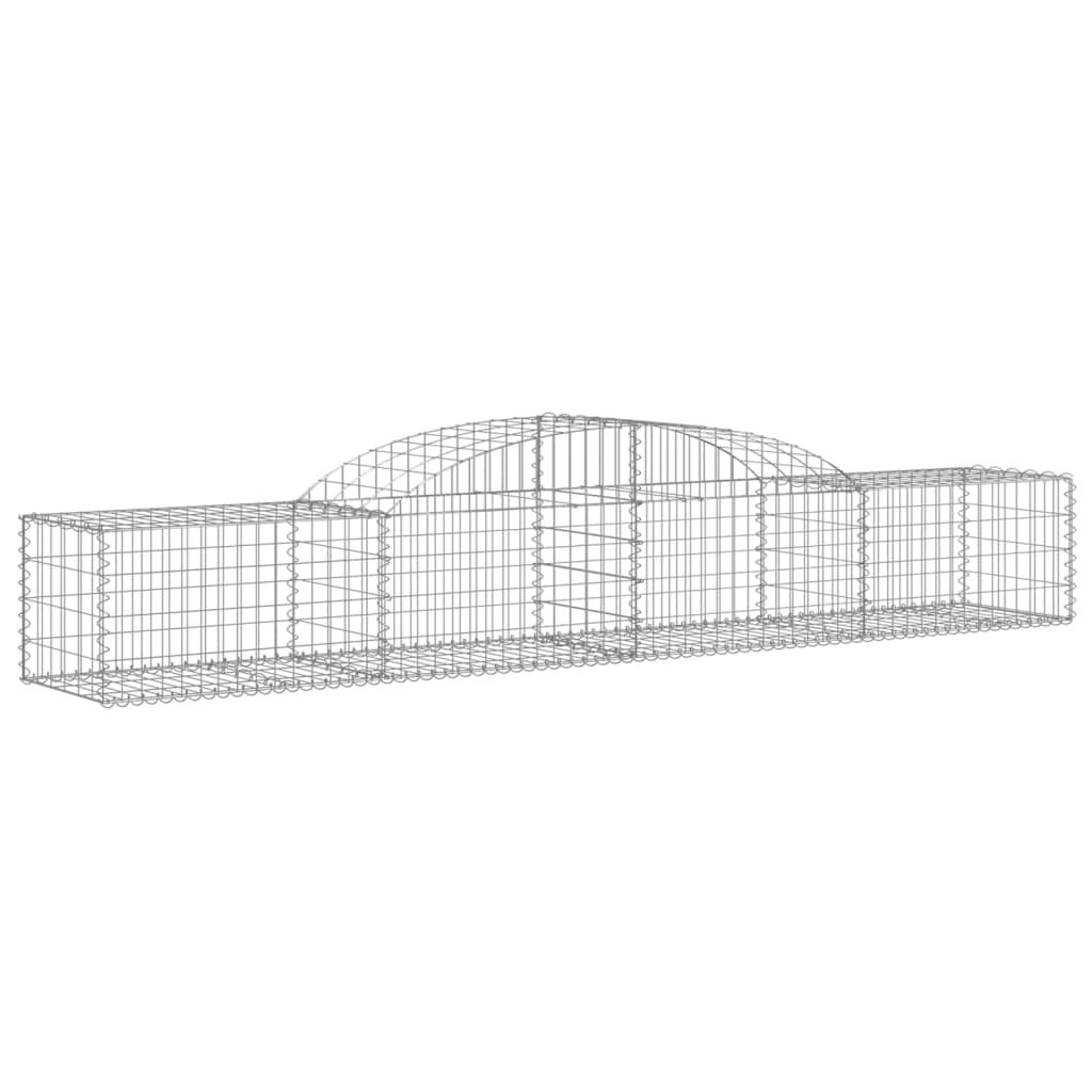 vidaXL Gabionen mit Hochbogen 8 Stk. 300x50x40/60 cm Verzinktes Eisen