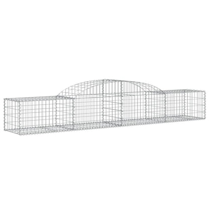 vidaXL Gabionen mit Hochbogen 8 Stk. 300x50x40/60 cm Verzinktes Eisen
