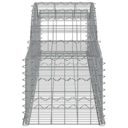 vidaXL Gabionen mit Hochbogen 8 Stk. 300x50x40/60 cm Verzinktes Eisen