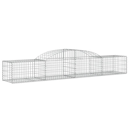 vidaXL Gabionen mit Hochbogen 10 Stk. 300x50x40/60 cm Verzinktes Eisen