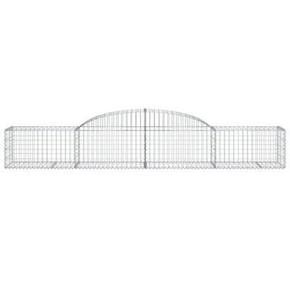vidaXL Gabionen mit Hochbogen 10 Stk. 300x50x40/60 cm Verzinktes Eisen