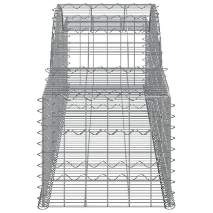 vidaXL Gabionen mit Hochbogen 10 Stk. 300x50x40/60 cm Verzinktes Eisen