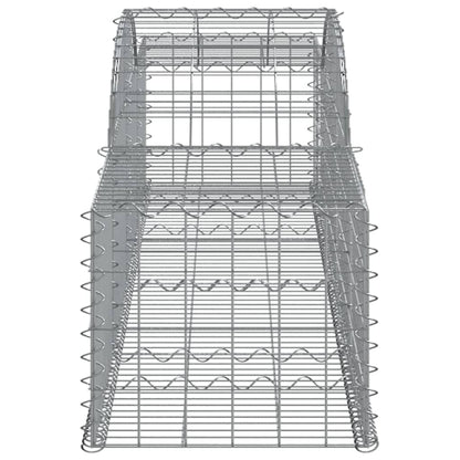 vidaXL Gabionen mit Hochbogen 13 Stk. 300x50x40/60 cm Verzinktes Eisen