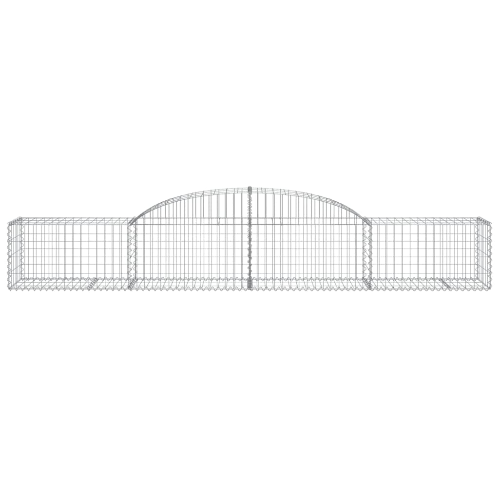 vidaXL Gabionen mit Hochbogen 17 Stk. 300x50x40/60 cm Verzinktes Eisen